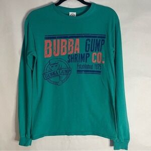 Bubba Gump Shrimp Co Green Long Sleeve Graphic Tee Shirt‎ Adult Small